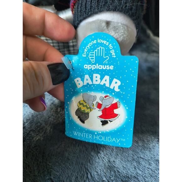 Babar  15" Tall Winter Holiday Loves Applause Stuffed Animal Plush Toy - Picture 4 of 7